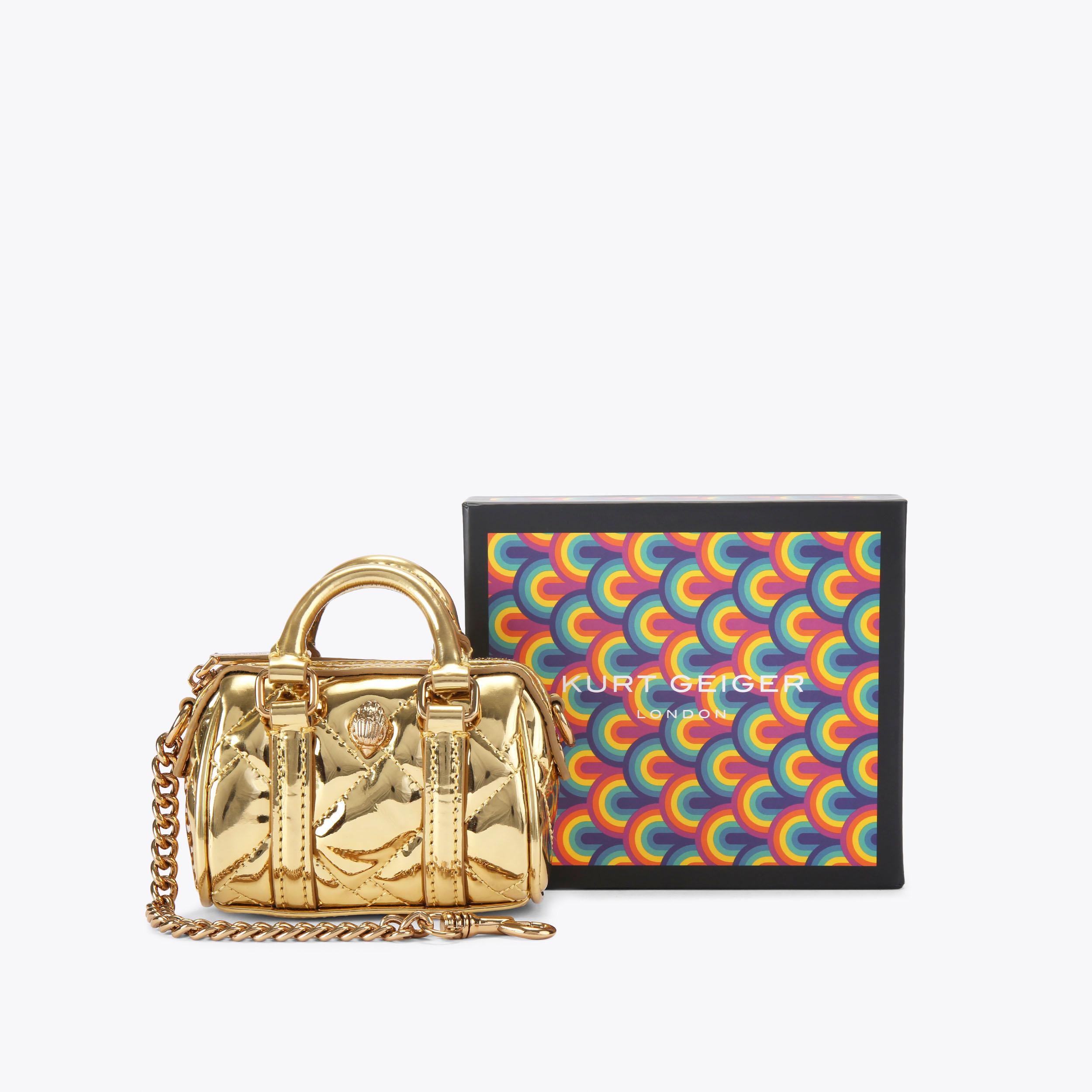 KENSINGTON BOSTON CHARM Gold Micro Purse by KURT GEIGER LONDON KENSINGTON BOSTON CHARM Gold Micro Purse by KURT GEIGER LONDON