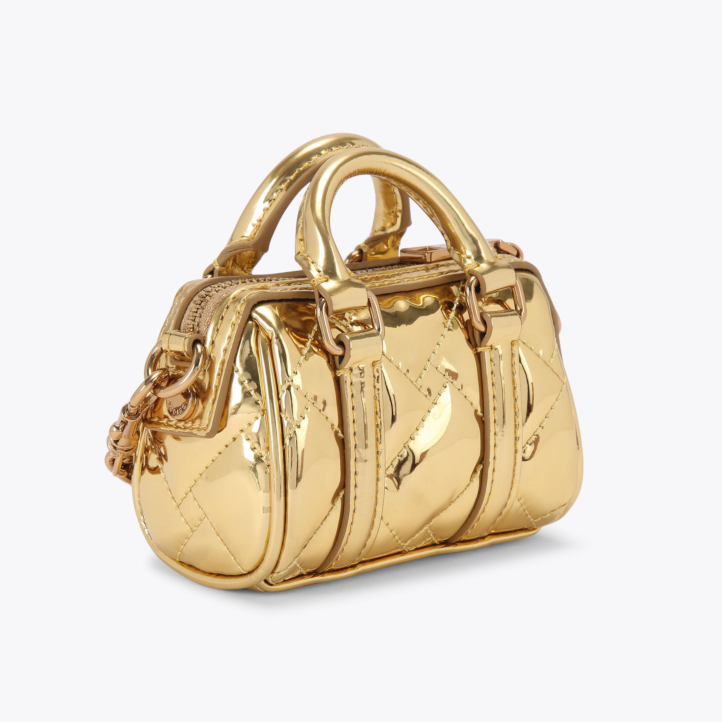 KENSINGTON BOSTON CHARM Gold Micro Purse by KURT GEIGER LONDON KENSINGTON BOSTON CHARM Gold Micro Purse by KURT GEIGER LONDON