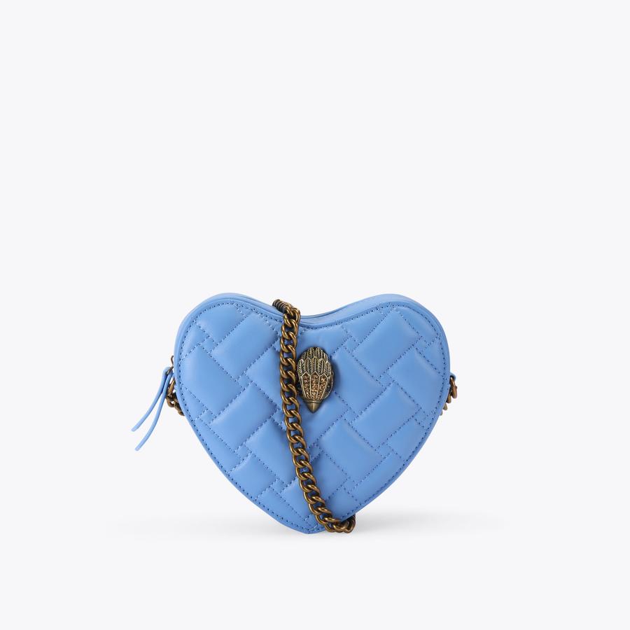 【 】kensington heart bag ハート型 クロスボディ KENSINGTON HEART X BODY Black Heart Quilted Leather Cross
