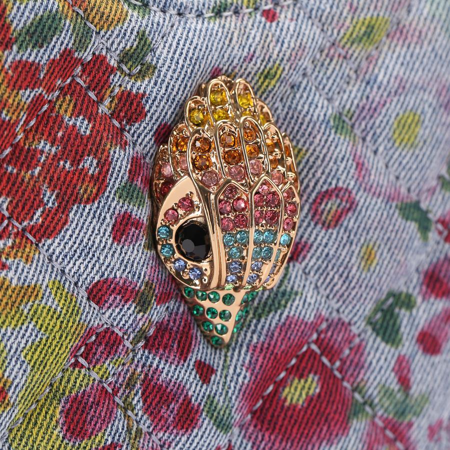 KENSINGTON HEART X BODY Blue Floral Cross Body Bag by Kurt Geiger