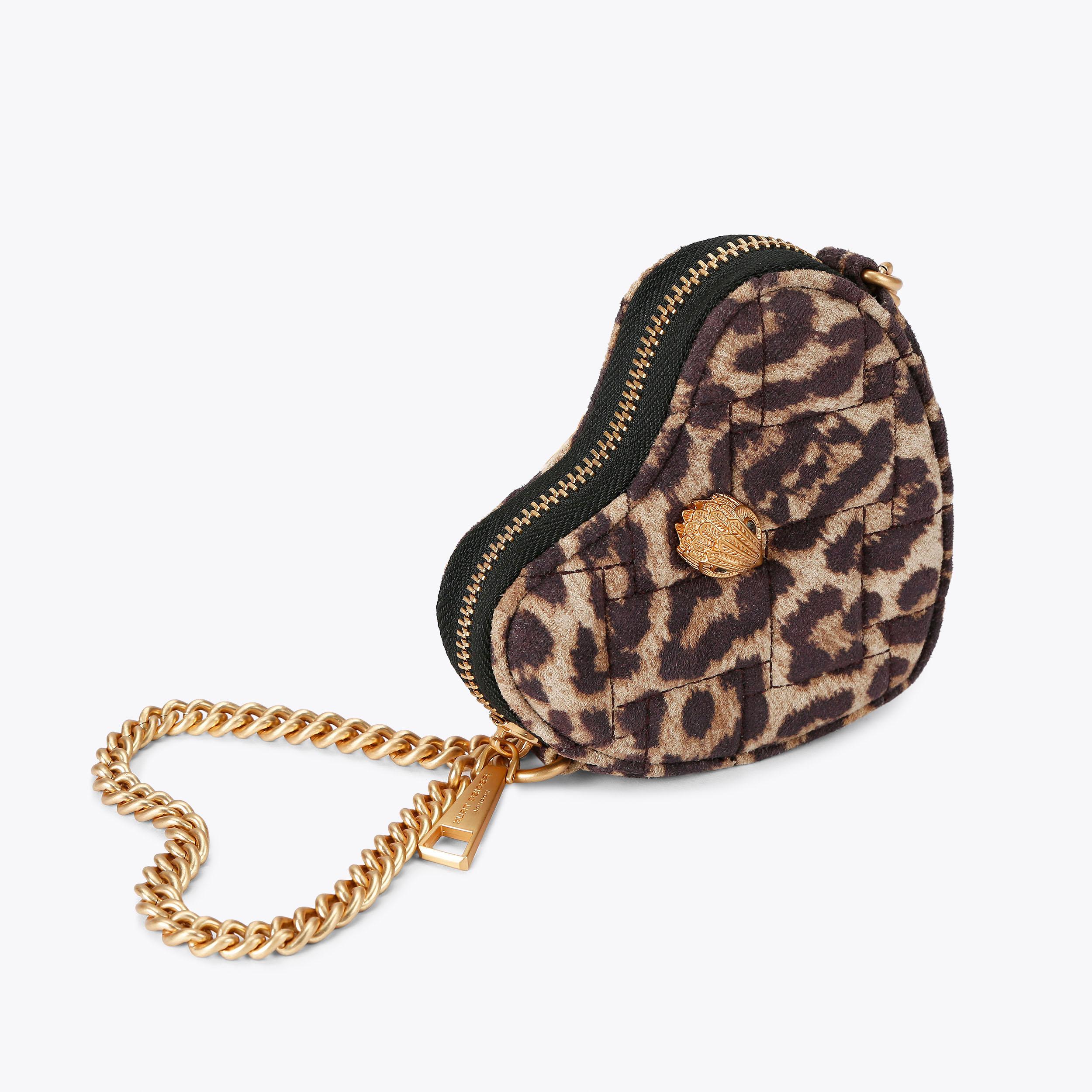 MICRO HEART CROSS BODY Leopard Print Suede Cross Body Bag by MICRO HEART CROSS BODY Leopard Print Suede Cross Body Bag by