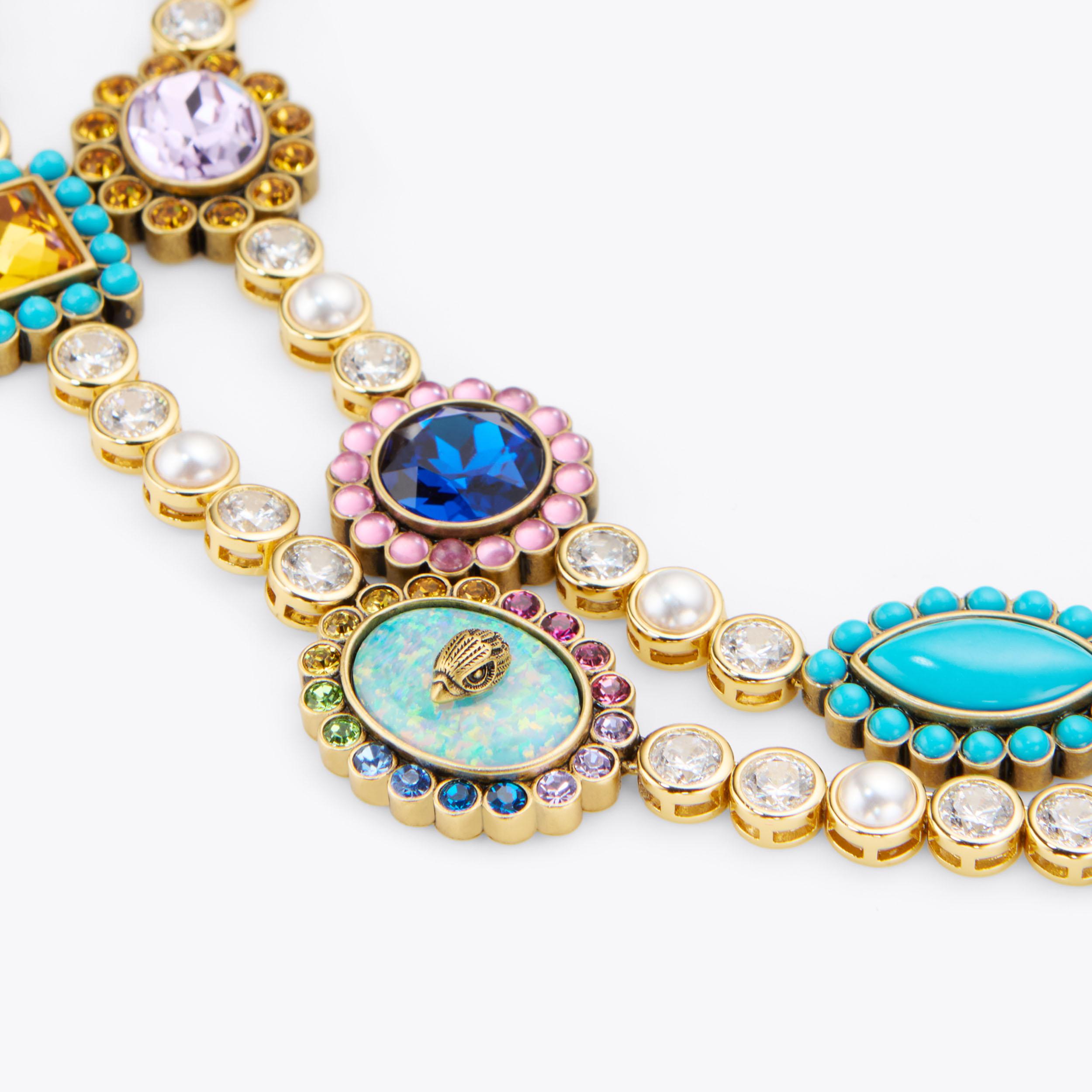 送関込【CRAFTD London】GEMSTONE NECKLACE GoldSilver Gemstone Necklace (Gold)