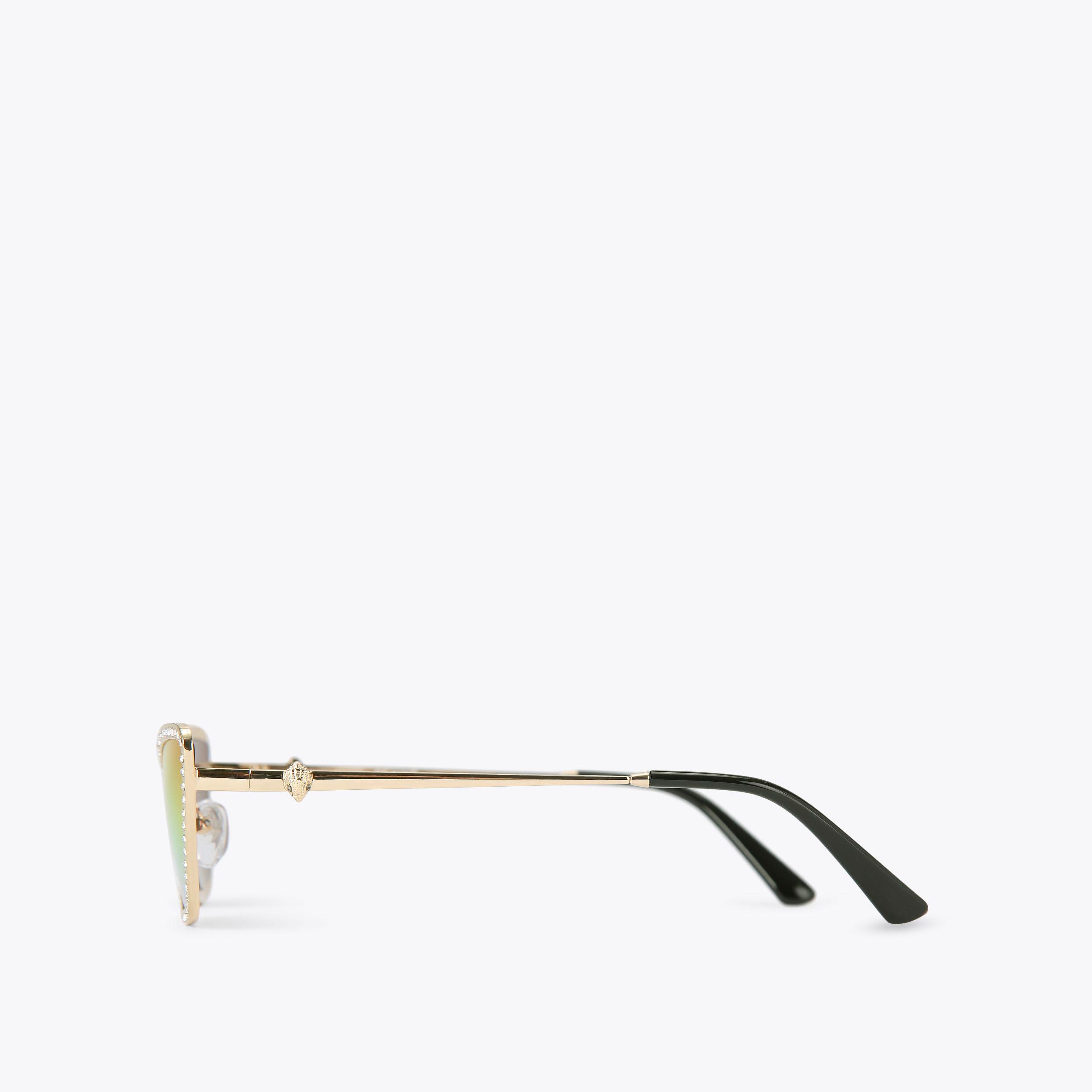 SHOREDITCH SM CAT EYE Cat Eye Gold Sunglasses by KURT GEIGER