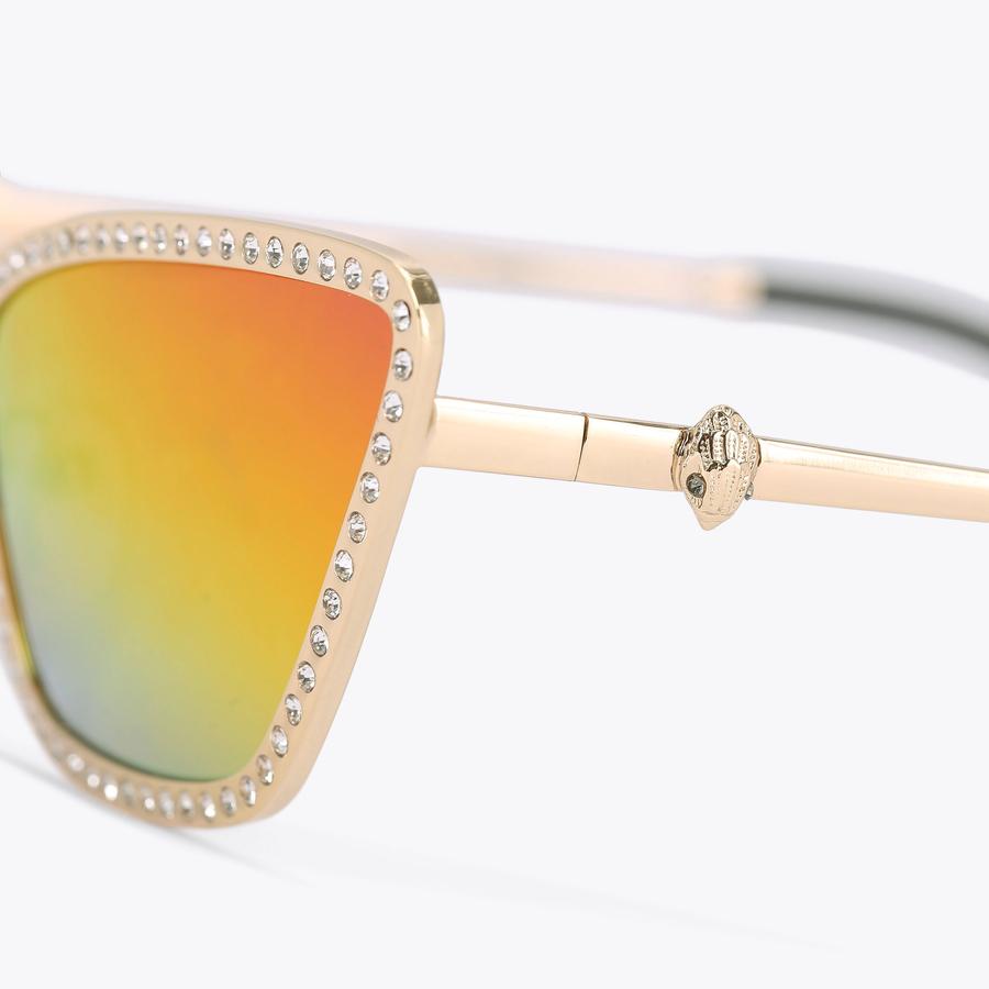 Shoreditch Cat Eye Gold Sunglasses | Kurt Geiger display picture 3