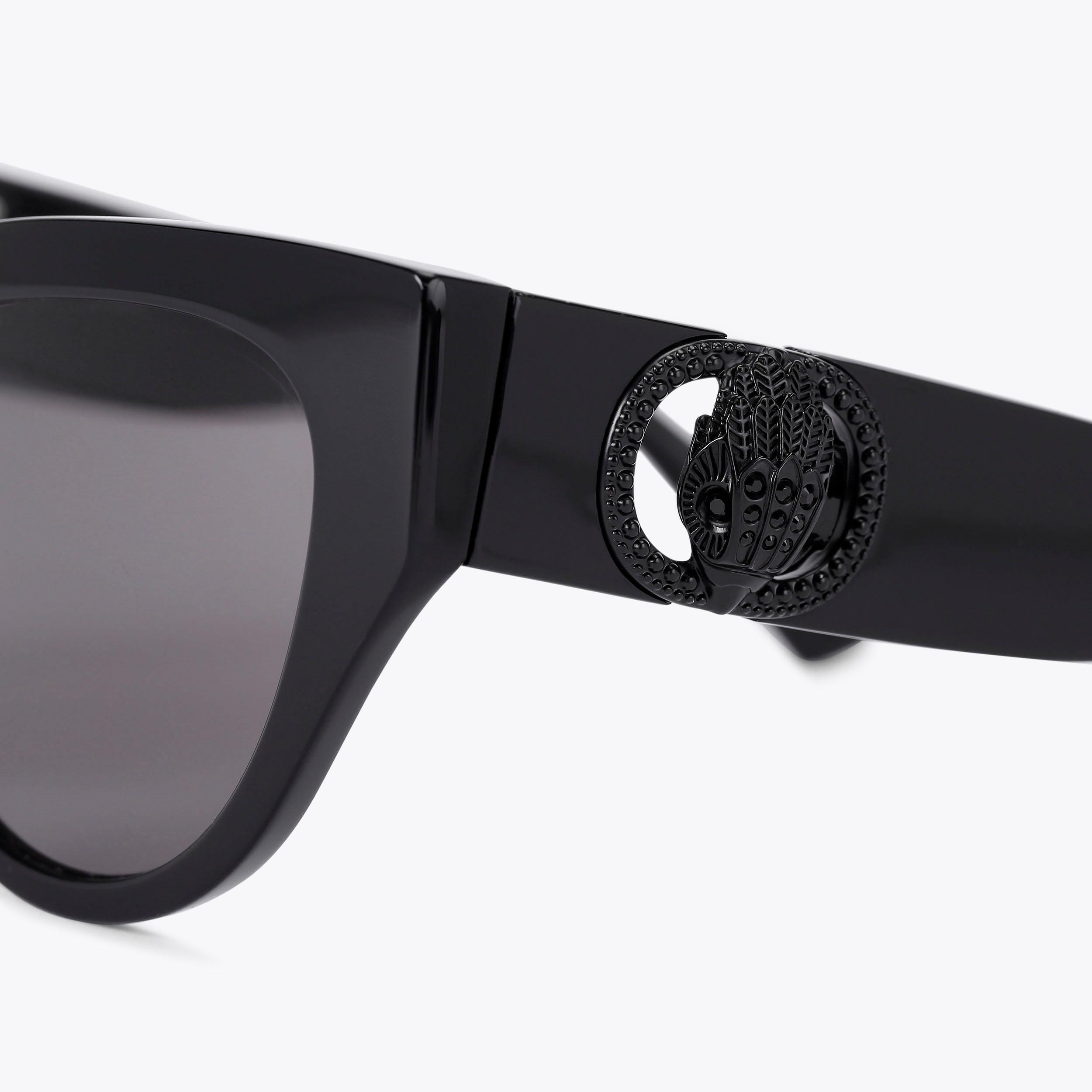 Chelsea Black Cat Eye Sunglasses | Kurt Geiger
