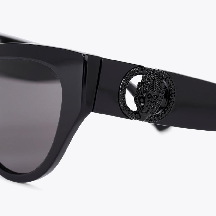 Chelsea Black Cat Eye Sunglasses | Kurt Geiger display picture 2