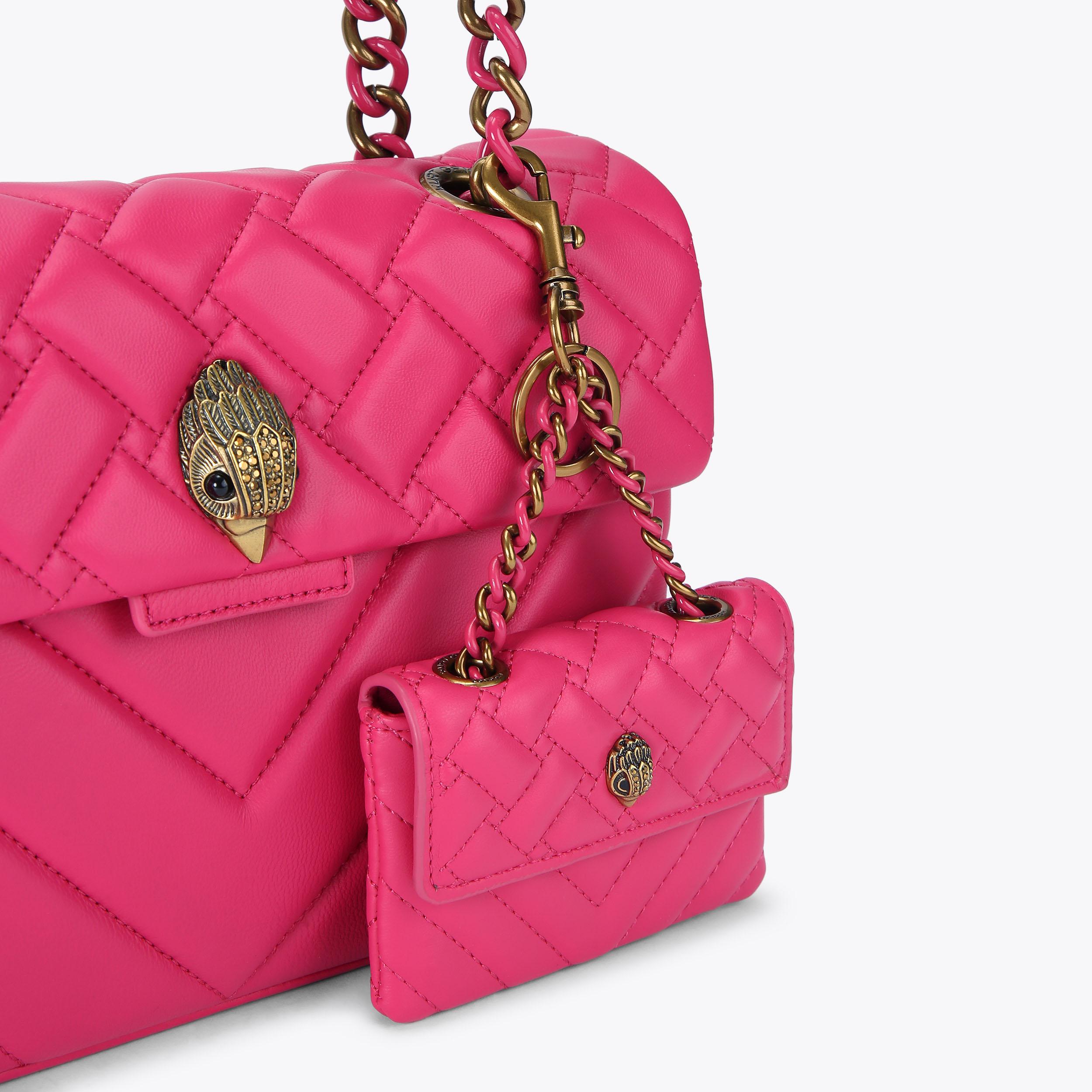 KENSINGTON CARD CHARM Pink Credit Card Keyring by KURT GEIGER LONDON