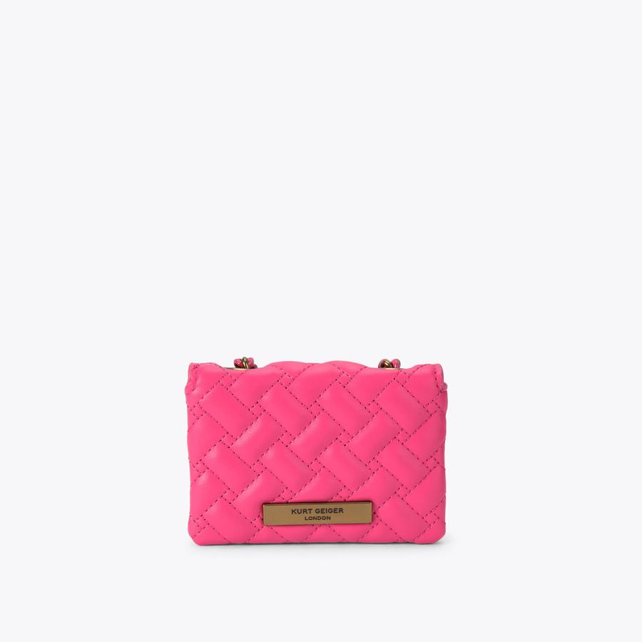KENSINGTON CARD CHARM Pink Credit Card Keyring by KURT GEIGER LONDON