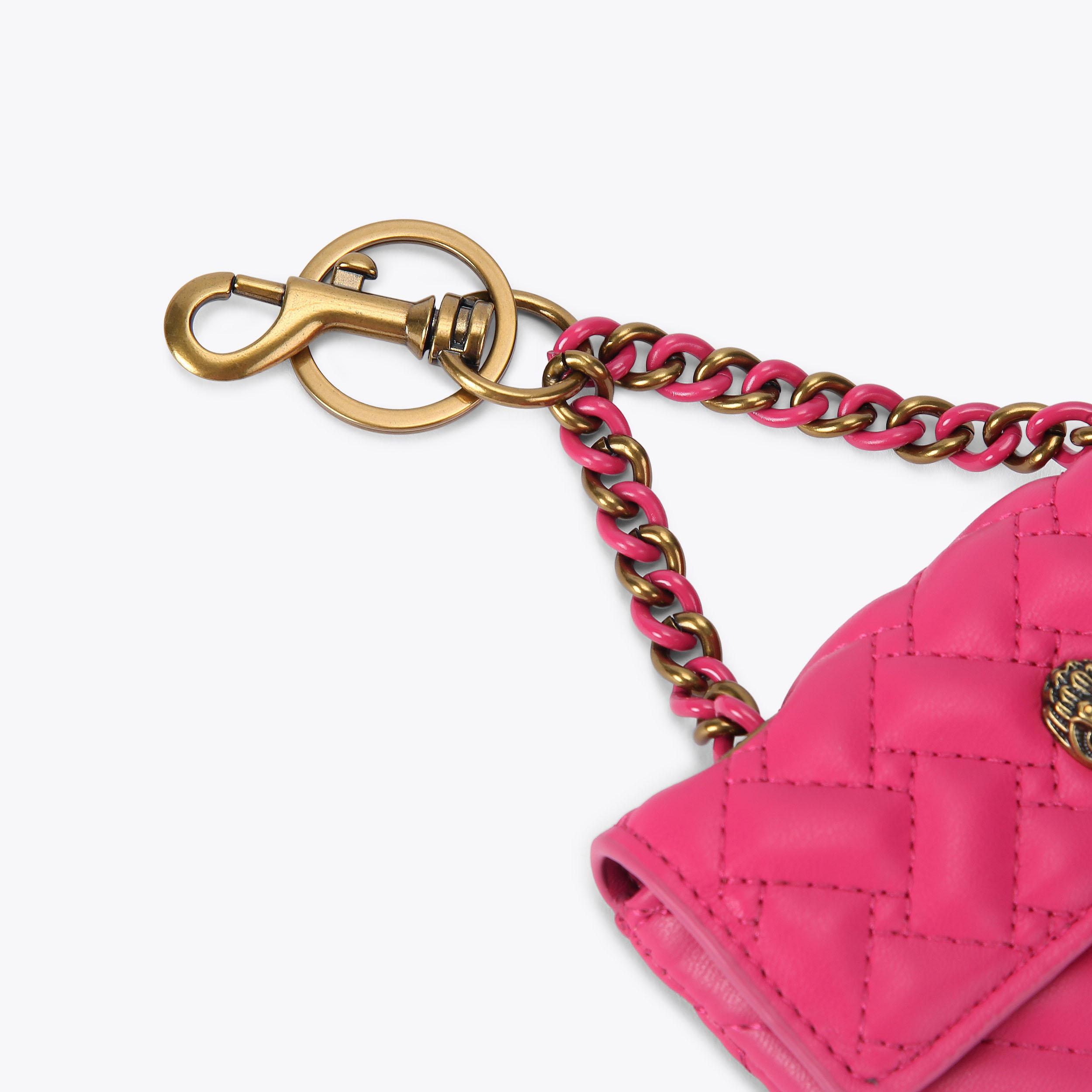 KENSINGTON CARD CHARM Pink Credit Card Keyring by KURT GEIGER LONDON