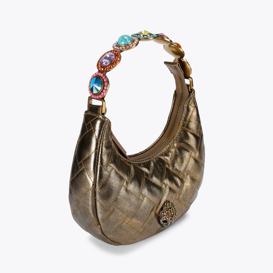 SM OCTAVIA MOONBAG Small Bronze Half Moon Bag by KURT GEIGER