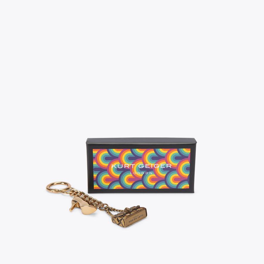 2CHARM KENSINGTON KEYRING Brass Keyring by KURT GEIGER LONDON 2CHARM KENSINGTON KEYRING Brass Keyring by KURT GEIGER LONDON