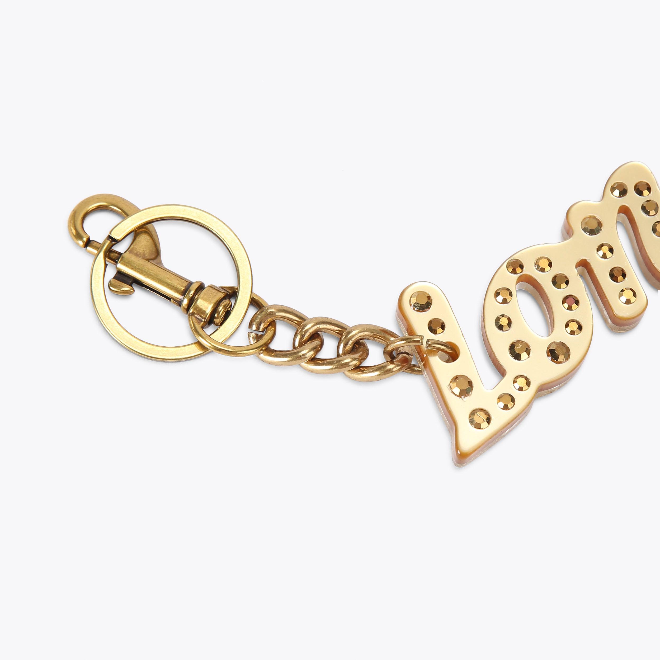 GIRLS DON'T CRY PATTERN KEYRING 【GOLD】 GOLD GIRLS DON'T CRY KEYCHAIN