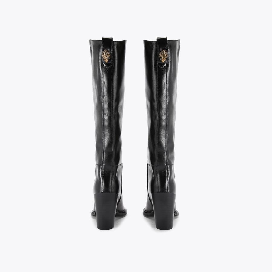 BILLY KNEE BOOT Black Western Knee Boot by KURT GEIGER LONDON