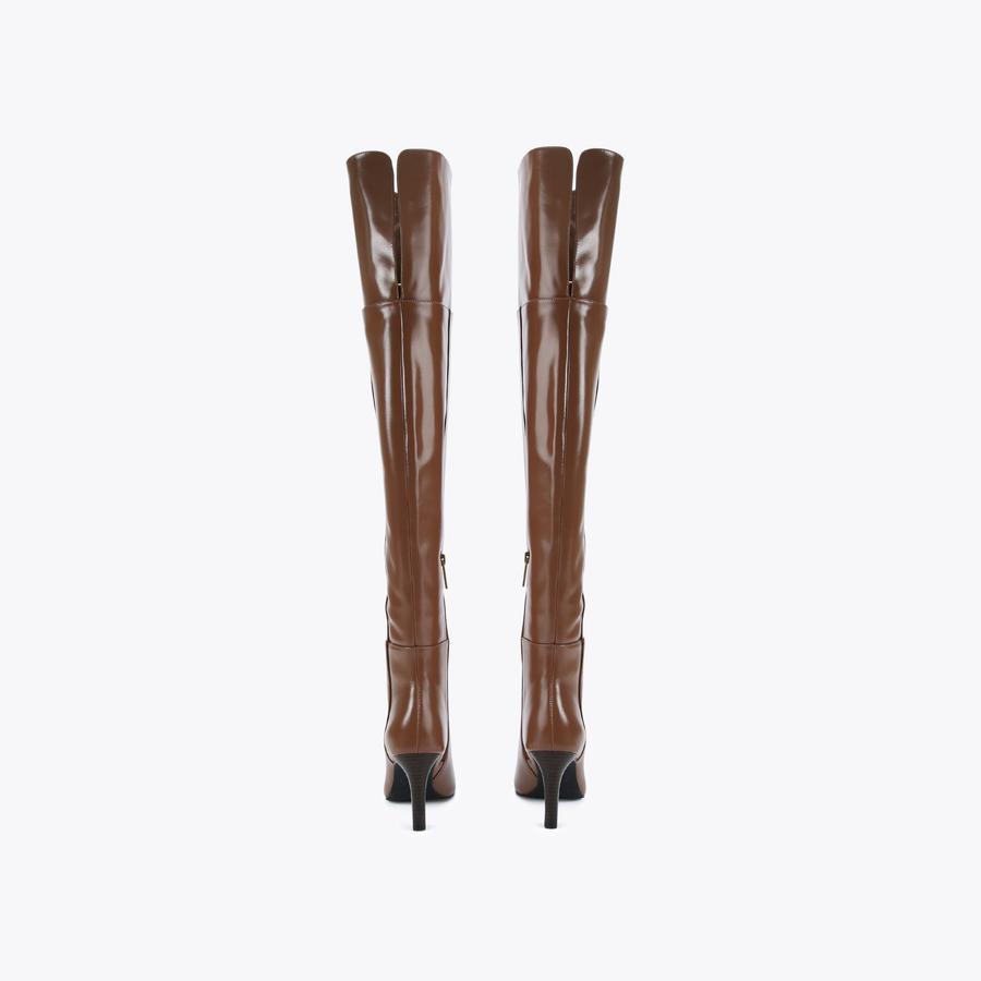 Shoreditch Brown Over-the-Knee Boots | Knee Highs | Kurt Geiger