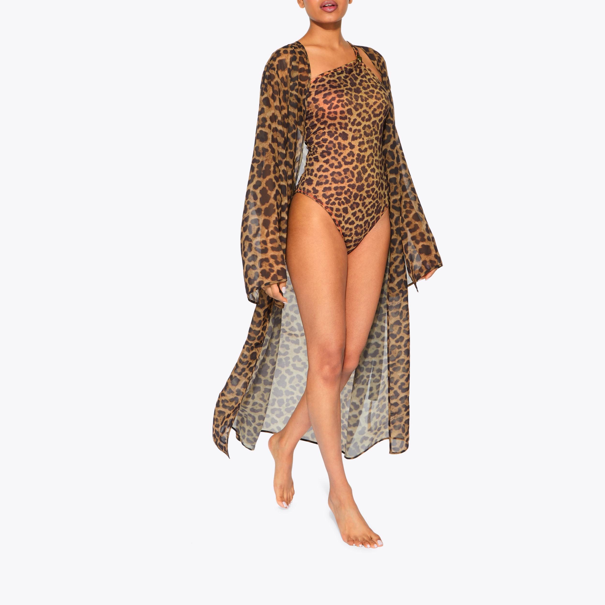 RESORT ROBE Leopard Print Swim Robe by KURT GEIGER LONDON