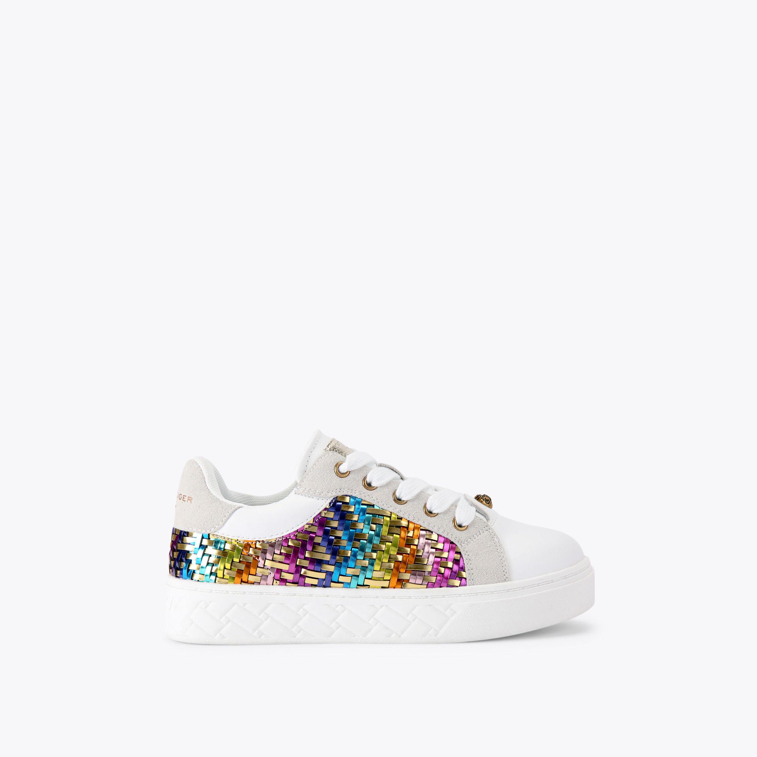 最適な価格 Metallic White CUPSOLE KENSINGTON MINI Woven KURT by Sneaker デジタルカメラ