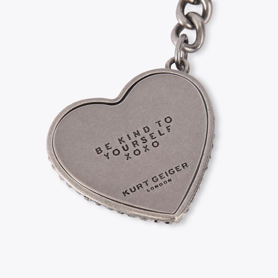 HEART CRYSTAL KEYRING Heart Crystal Keyring by KURT GEIGER LONDON