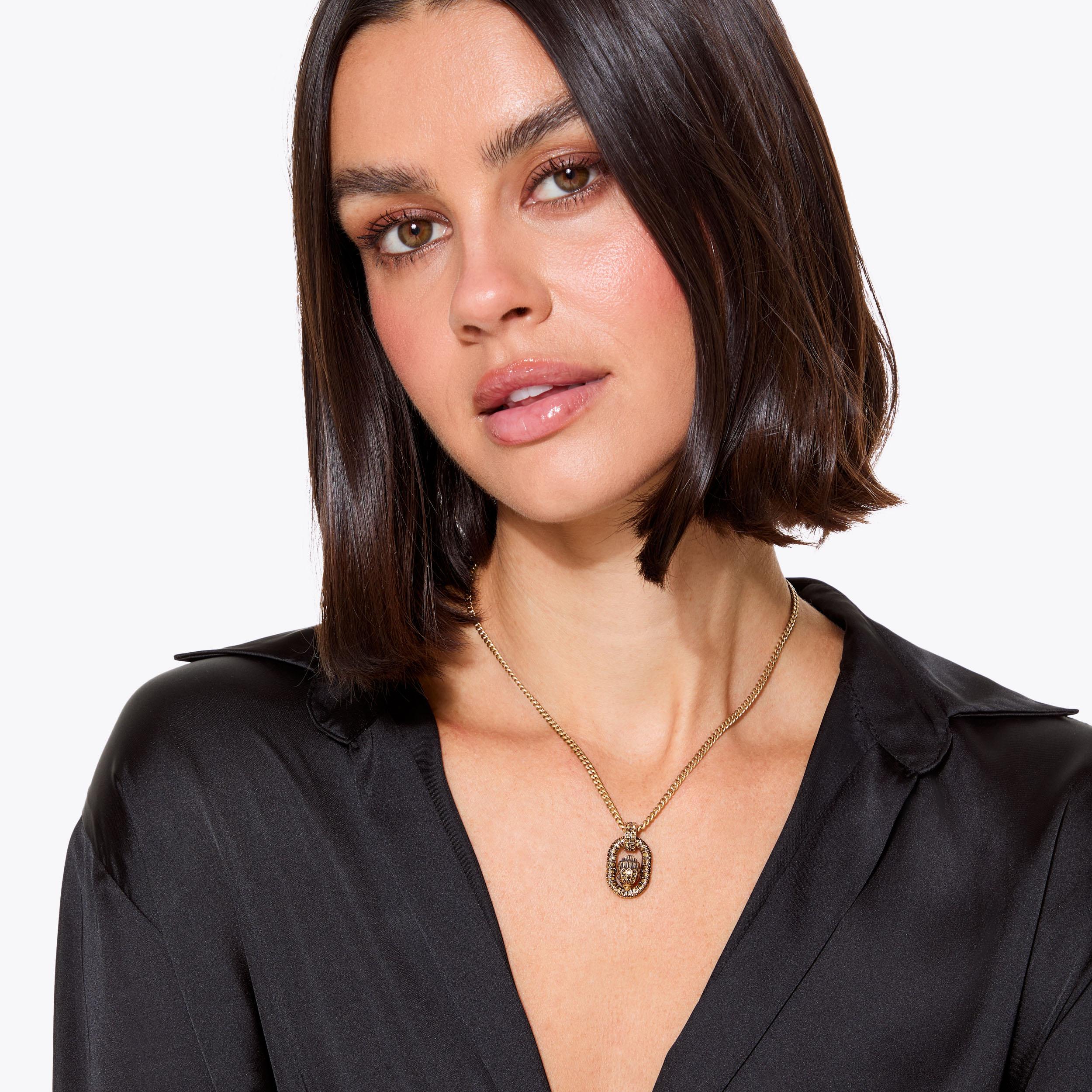 CHELSEA NECKLACE Brass Eagle Head Necklace by KURT GEIGER LONDON CHELSEA NECKLACE Brass Eagle Head Necklace by KURT GEIGER LONDON