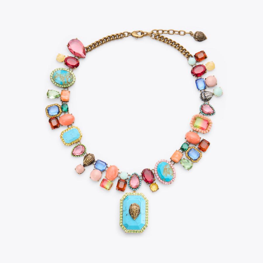 MIXED GEM NECKLACE Resin Crystal Necklace by KURT GEIGER LONDON
