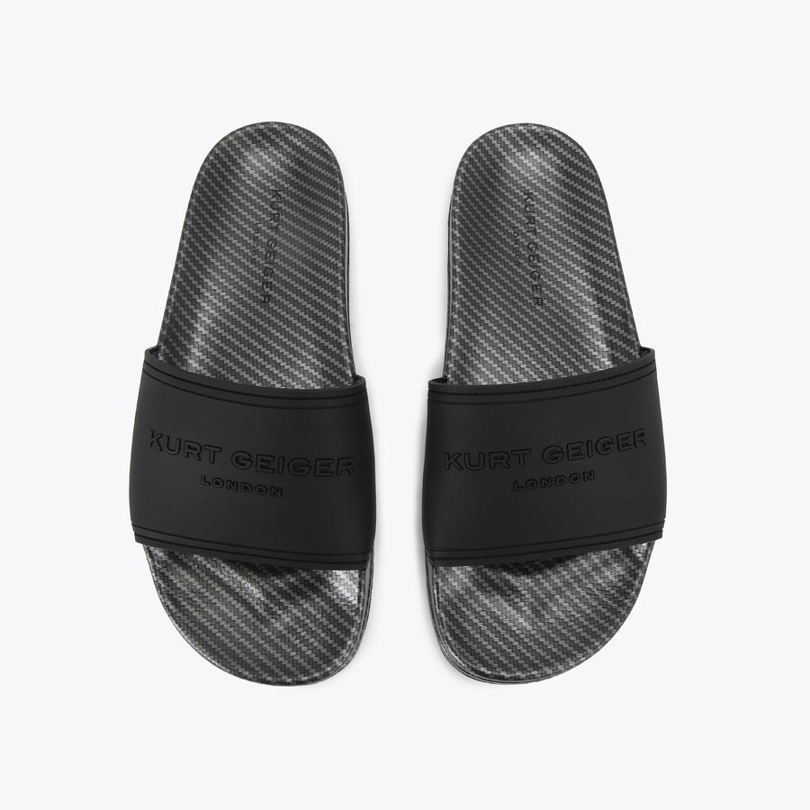 KGL POOL SLIDER MENS Black Mens Pool Slide by KURT GEIGER LONDON