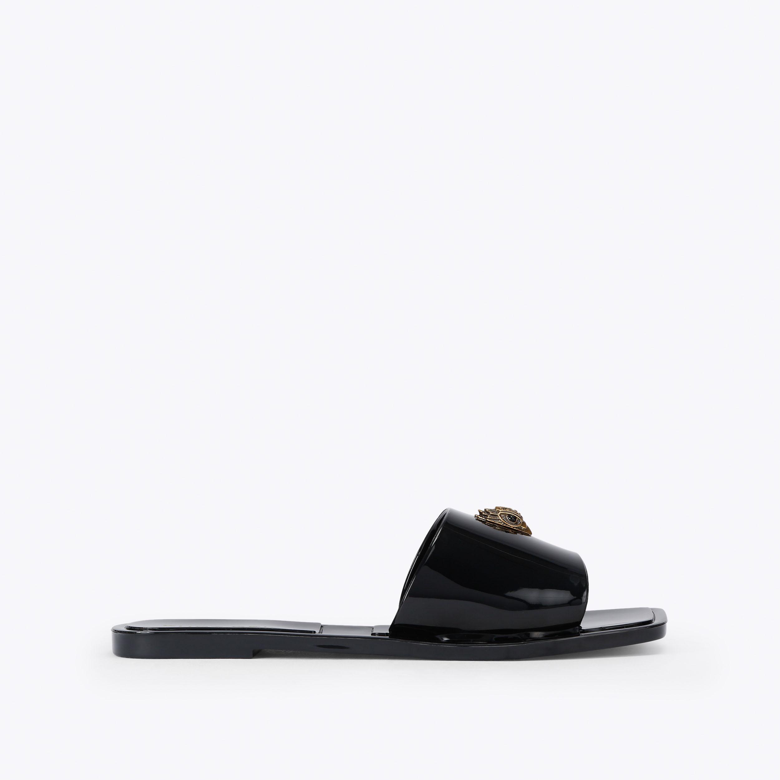 MADDISON SLIDE Black Jelly Slider Sandal by Kurt Geiger London
