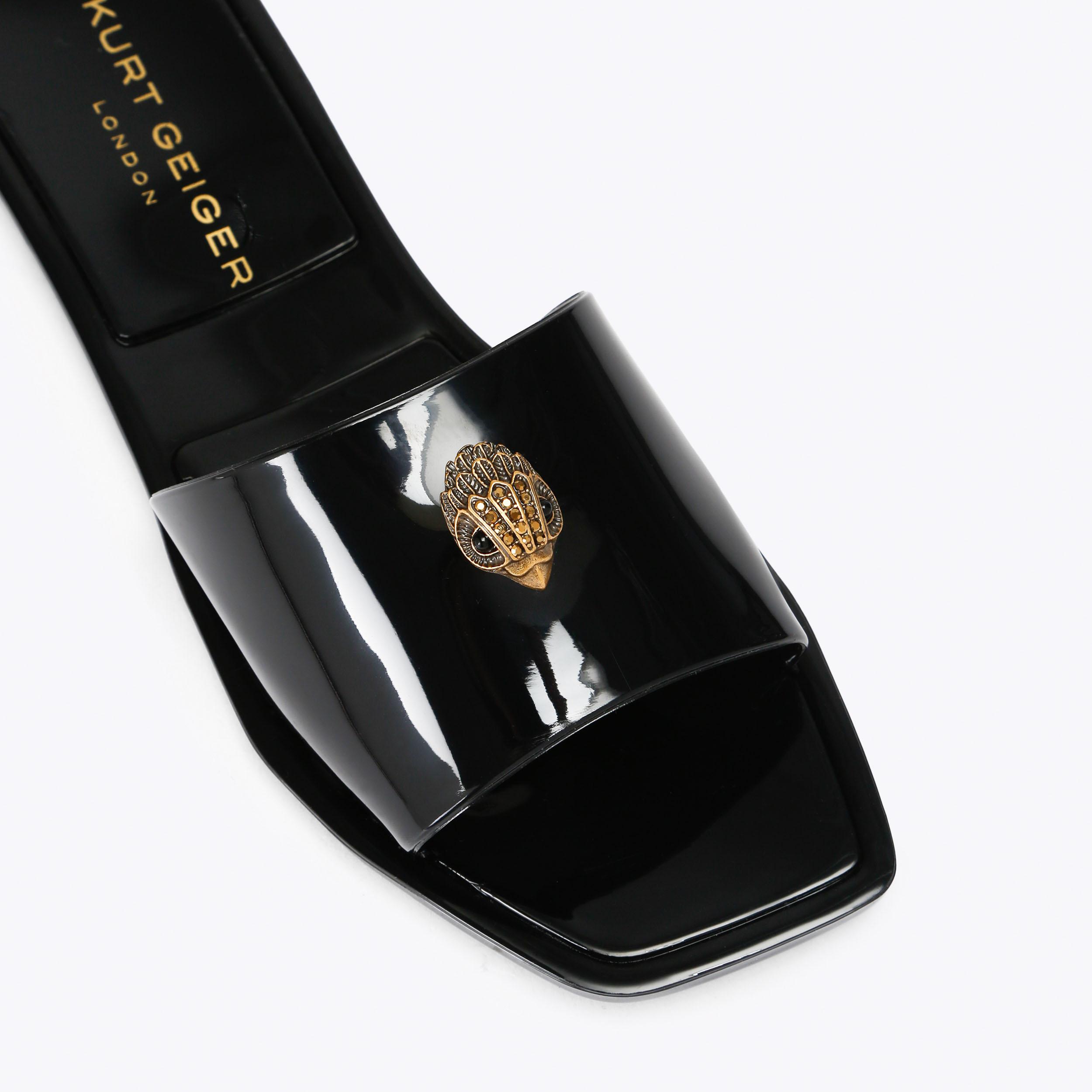 MADDISON SLIDE Black Jelly Slider Sandal by Kurt Geiger London