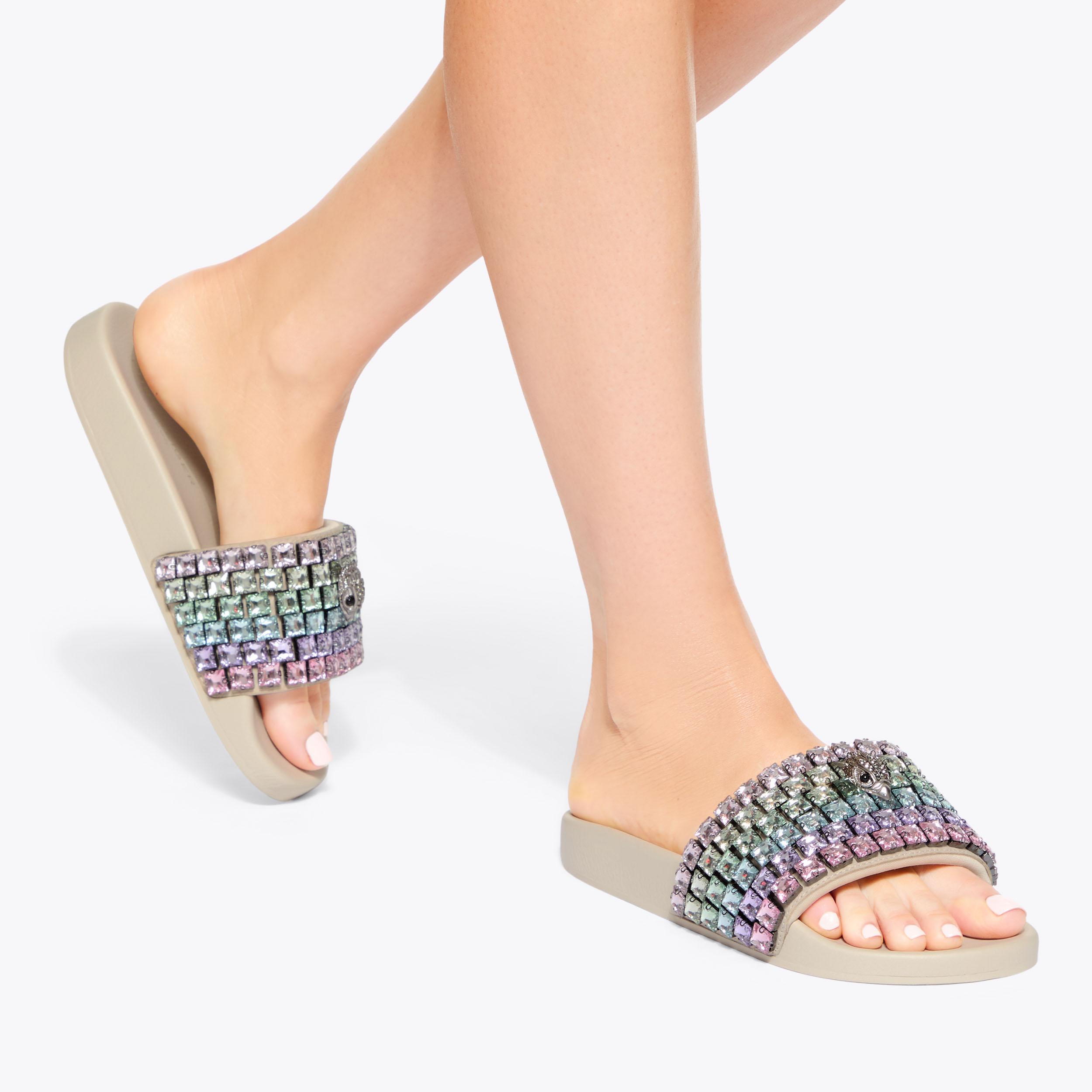 MEENA EAGLE JEWEL Bone Weave Print Slip On Sandal by KURT