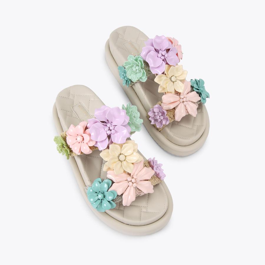 サンダル・ミュール ORSON CASUAL SANDALS KURT GEIGER LONDON Women's Orson Embellished Platform Slide