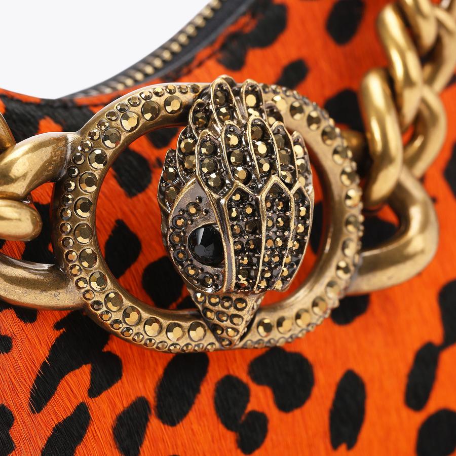 Chelsea Chain Hobo Orange Leather Shoulder Purse | Kurt Geiger