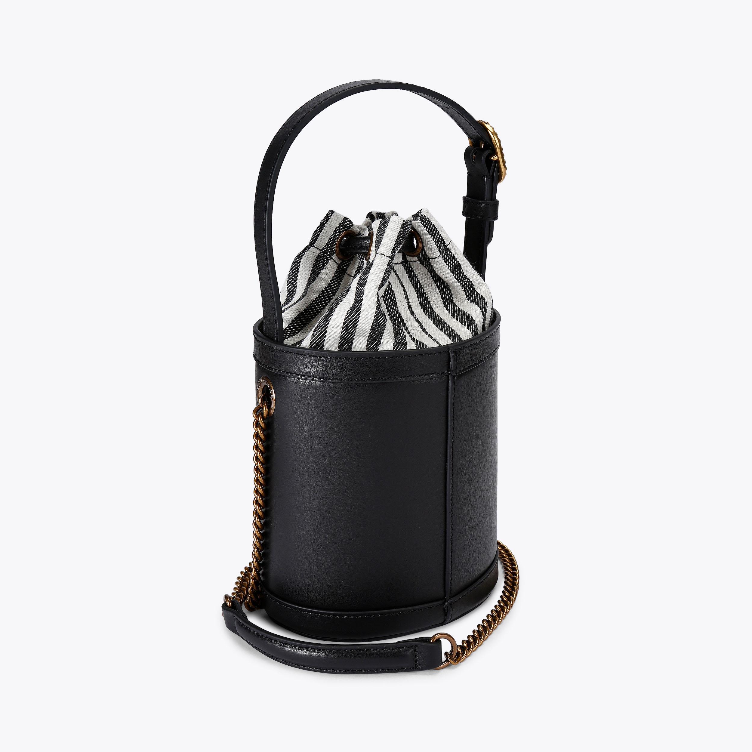 SM CHELSEA ROUND BUCKET Black Bucket Purse by KURT GEIGER LONDON