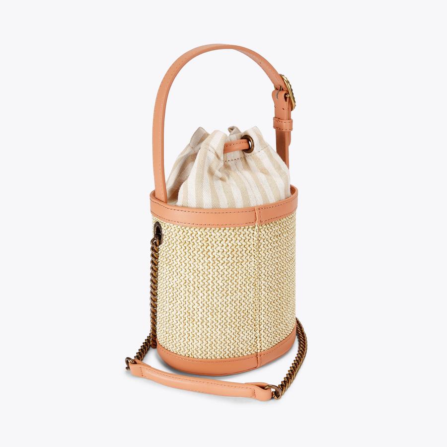 SM CHELSEA ROUND BUCKET Woven Bucket Purse by KURT GEIGER LONDON