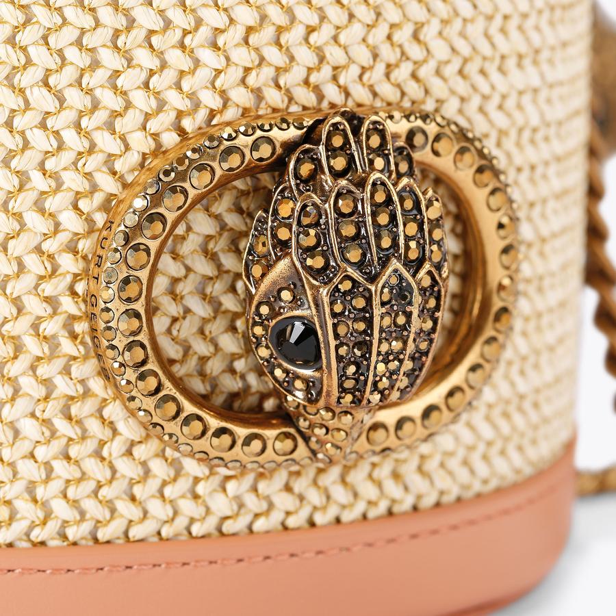 SM CHELSEA ROUND BUCKET Woven Bucket Purse by KURT GEIGER LONDON