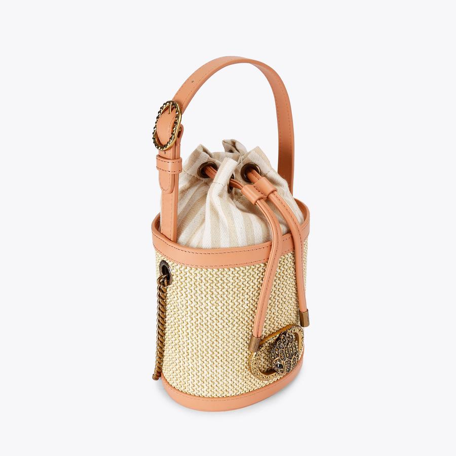 SM CHELSEA ROUND BUCKET Woven Bucket Purse by KURT GEIGER LONDON