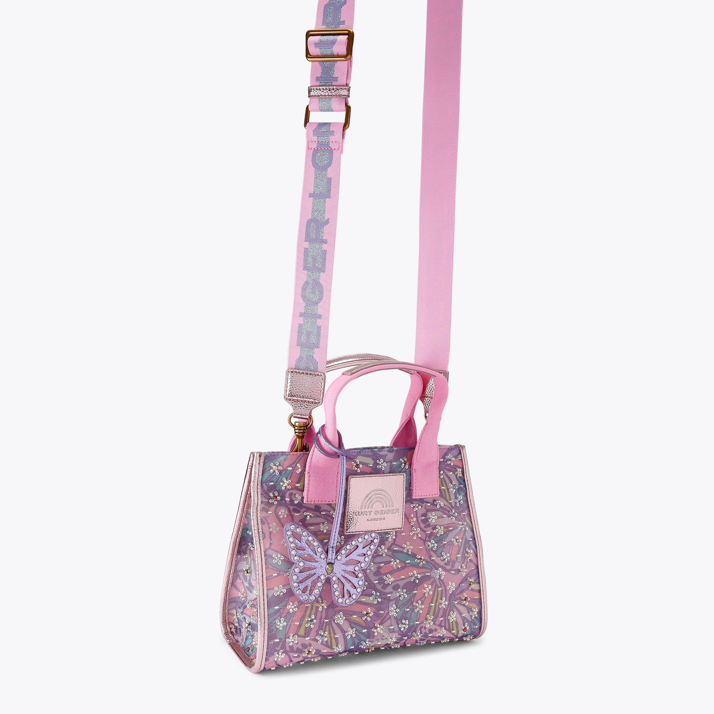 SMALL SOUTHBANK TOTE Lilac Butterfly Tote Bag by Kurt Geiger London