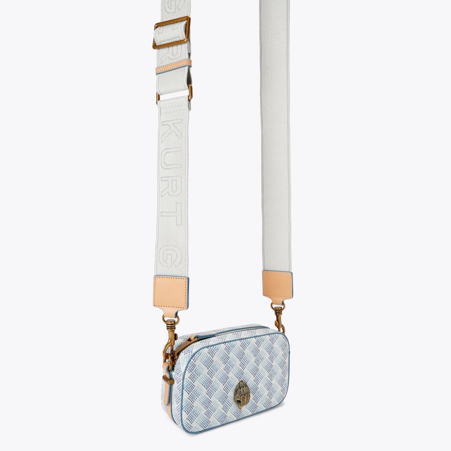 CAMDEN SM CAMERA BAG Blue Canvas Monogram Camera Bag by KURT