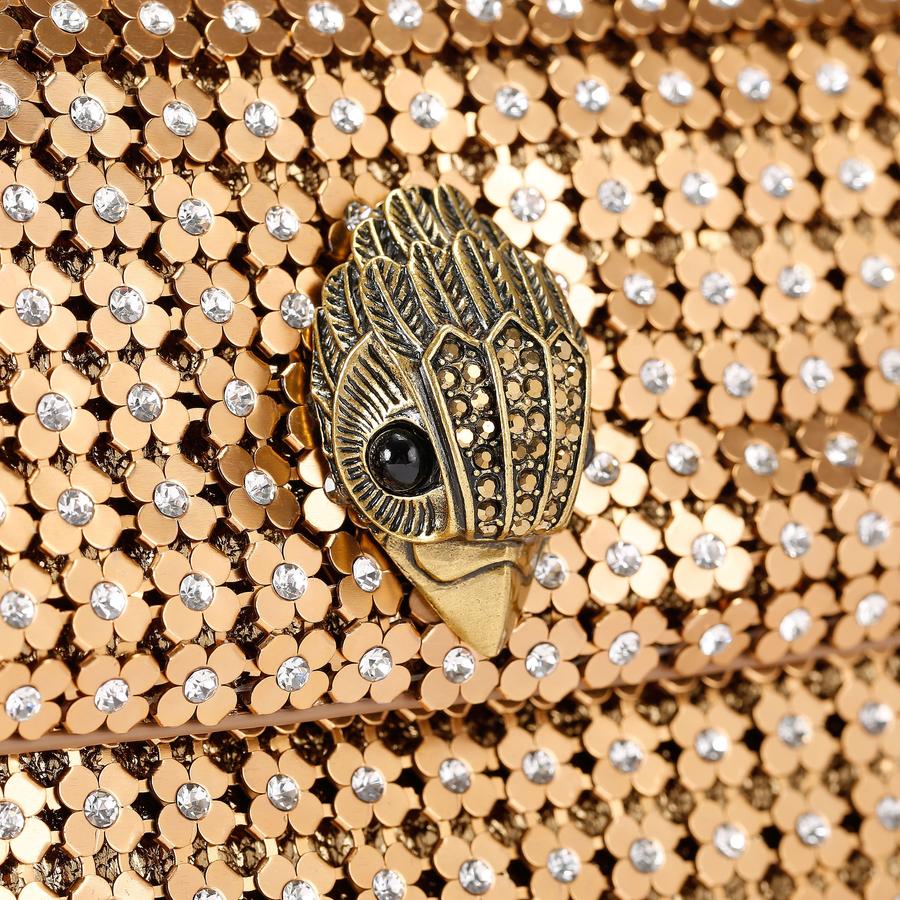 Chainmail Rose Gold Shoulder Purse | Kurt Geiger