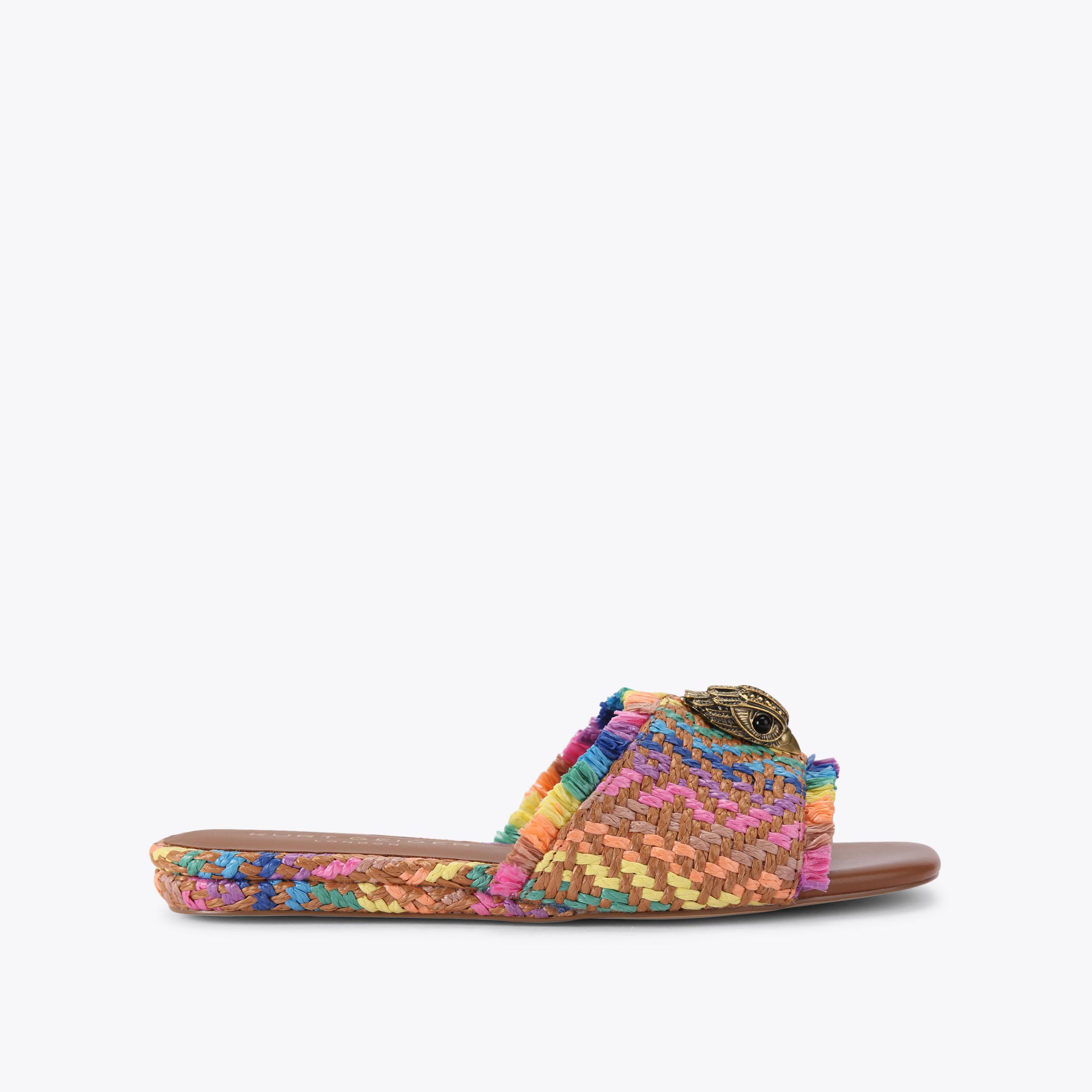 Flat Kensington Sandal - multi-colored