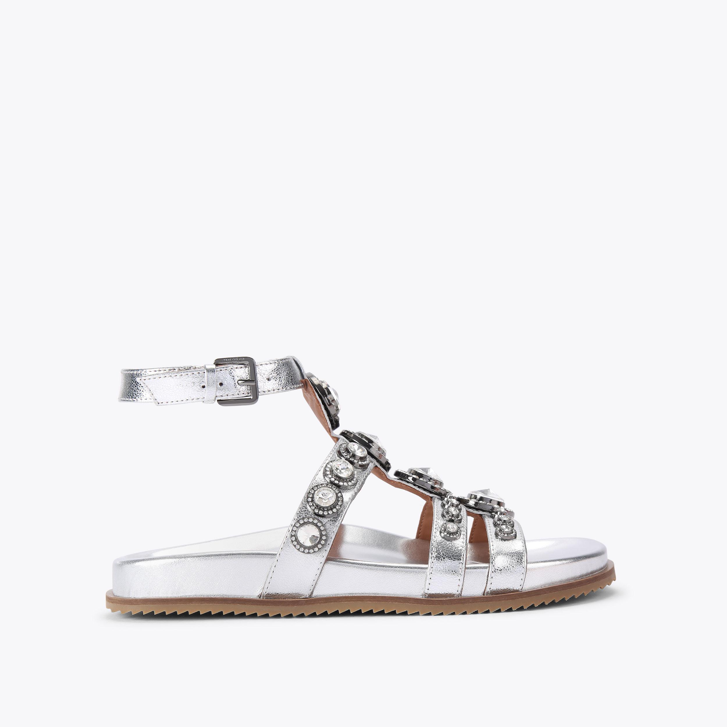 Octavia Flexi Gladiator Sandals | Silver Sandals | Kurt Geiger
