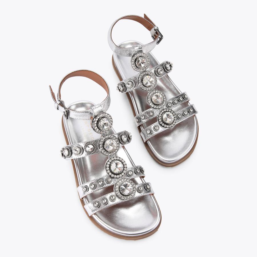サンダル・ミュール OCTAVIA FLEXI GLADIATOR OCTAVIA FLEXI GLADIATOR Silver Gladiator Sandal by KURT