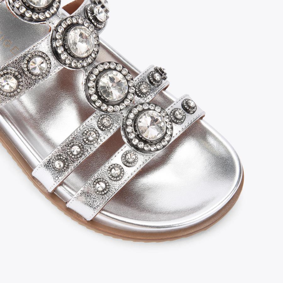 Octavia Flexi Gladiator Sandals | Silver Sandals | Kurt Geiger