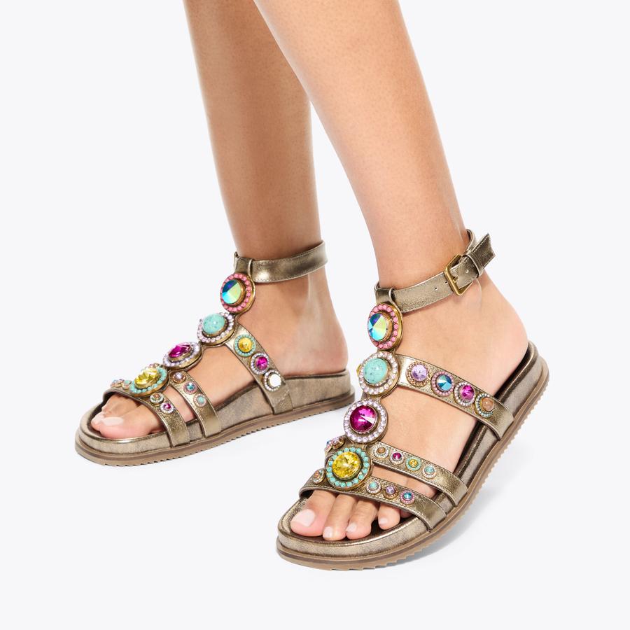 サンダル・ミュール OCTAVIA FLEXI GLADIATOR OCTAVIA FLEXI GLADIATOR Silver Gladiator Sandal by KURT