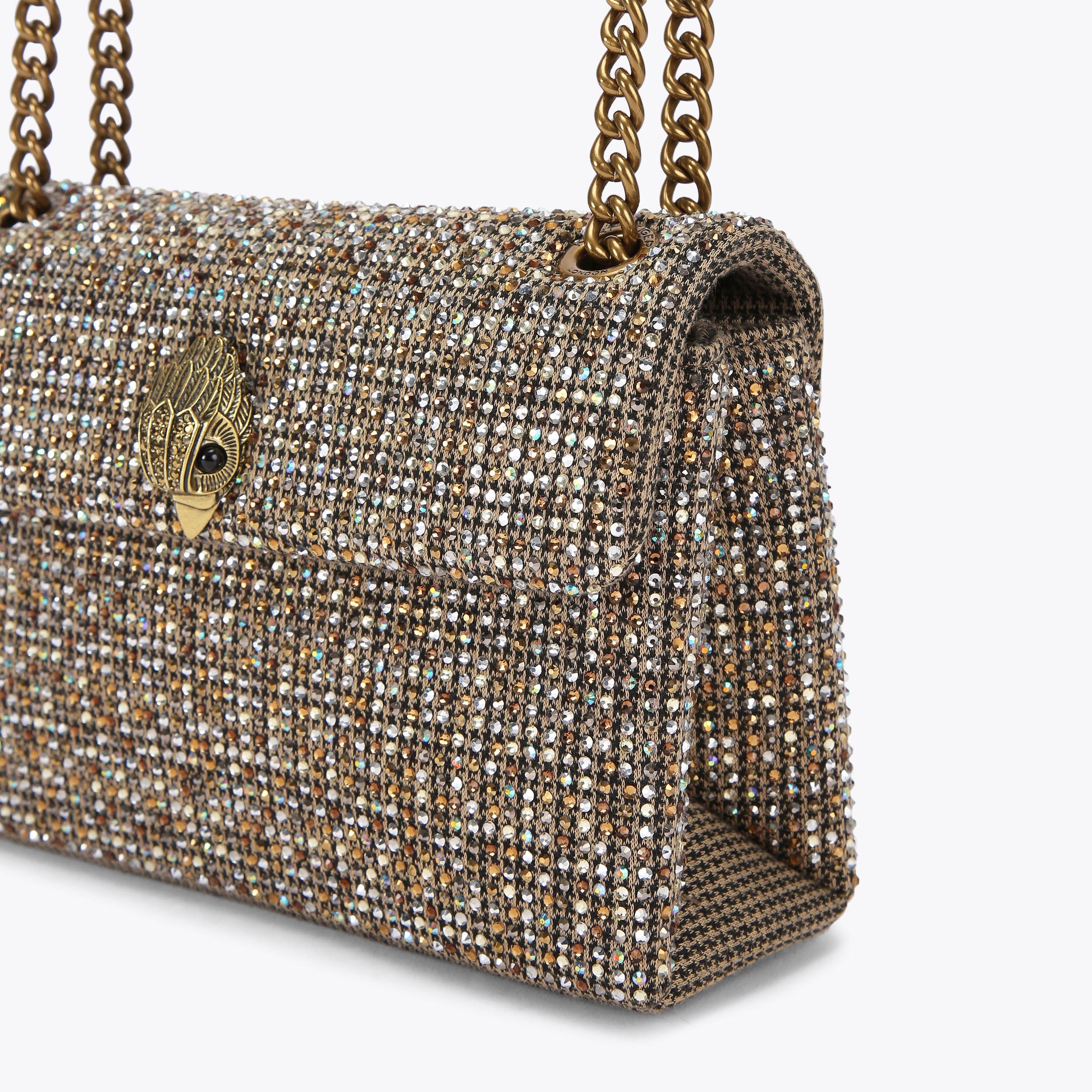 【K.RAMONE】 FABRIC MD KENSINGTON Beige Crystal Houndstooth Shoulder