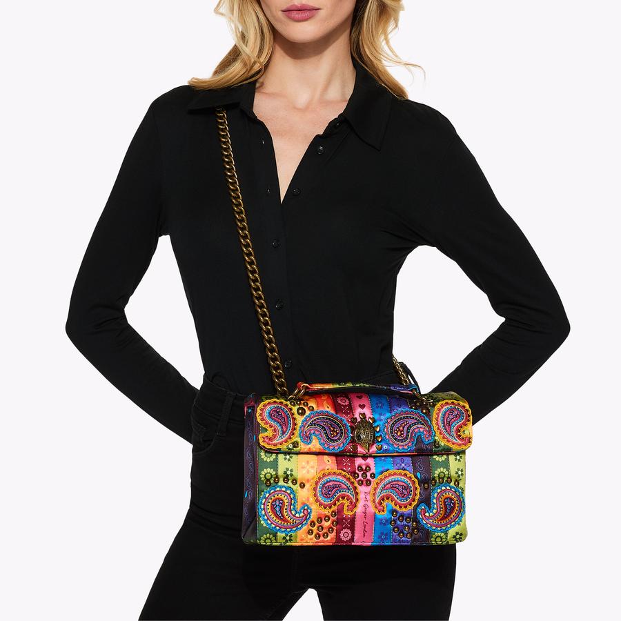 KENSINGTON BAG Paisley Satin Shoulder Bag by KURT GEIGER LONDON