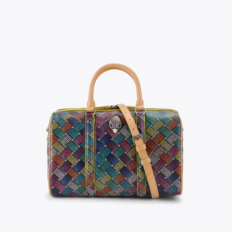 CAMDEN BOSTON Rainbow Canvas Bowling purse by KURT GEIGER LONDON