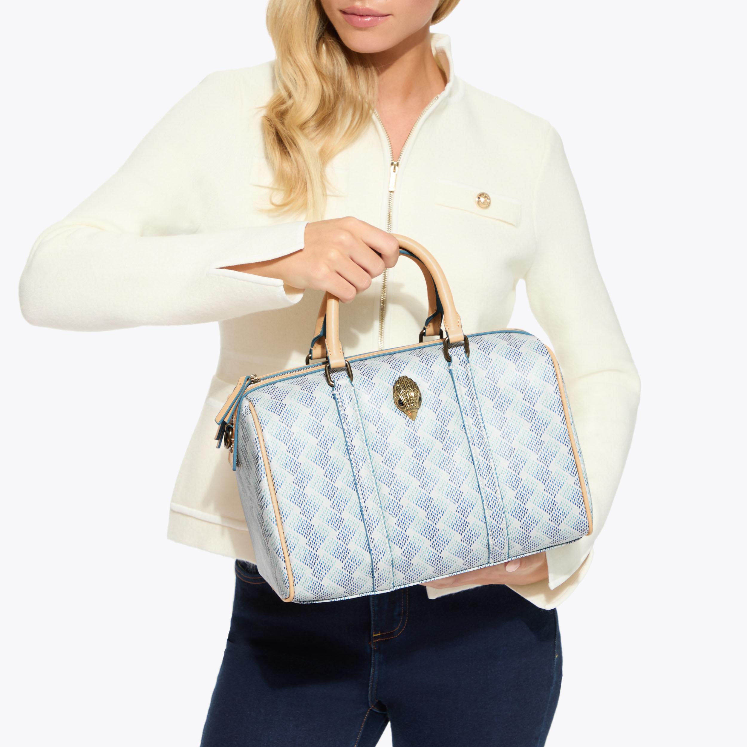 Black Leather Zipper Shoulder Mini Boston Bag | Baginning