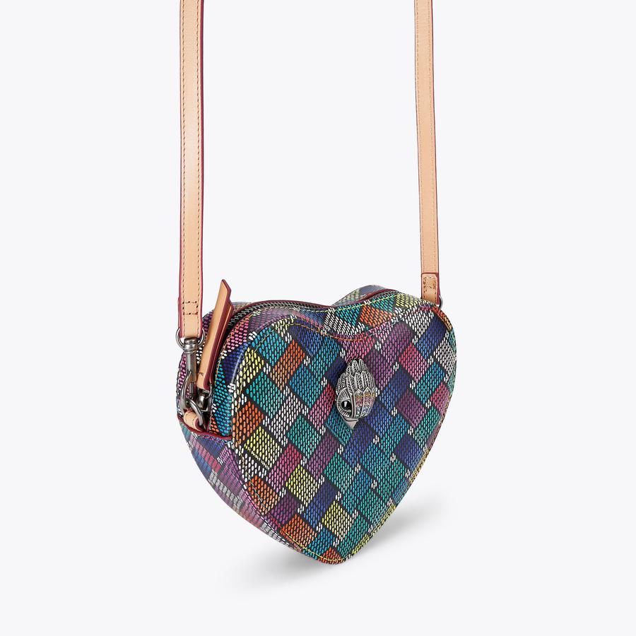 CAMDEN HEART XBODY Rainbow Canvas Monogram Purse by KURT GEIGER LONDON