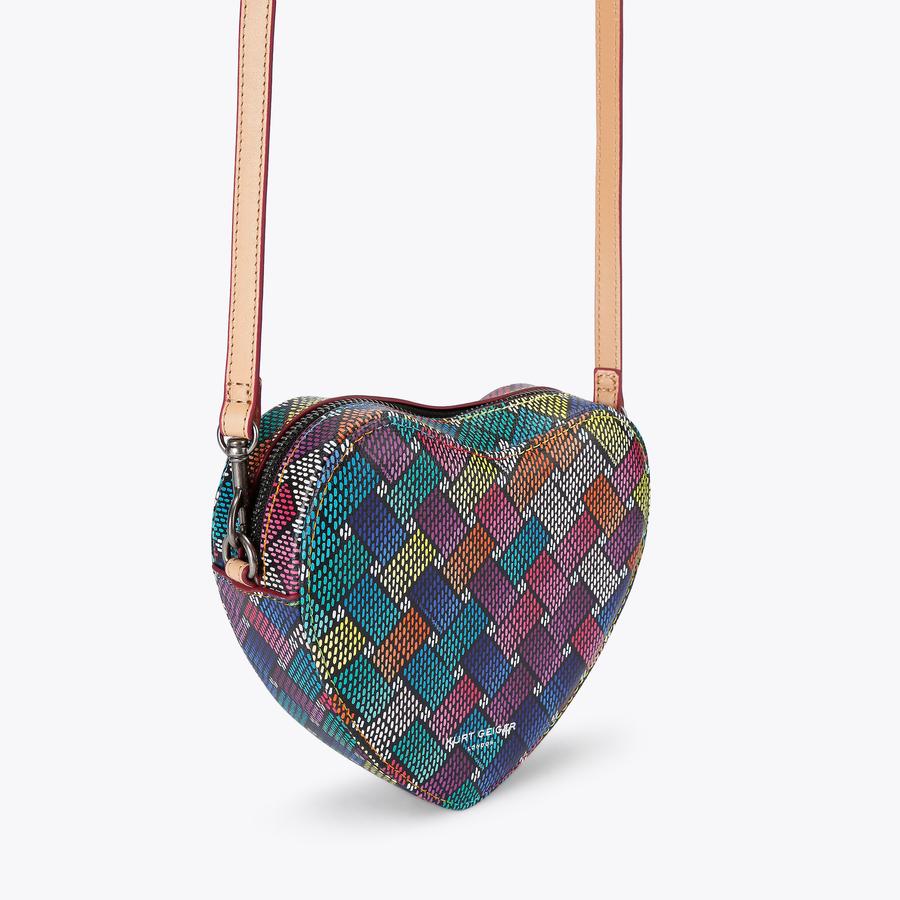 CAMDEN HEART XBODY Rainbow Canvas Monogram Purse by KURT