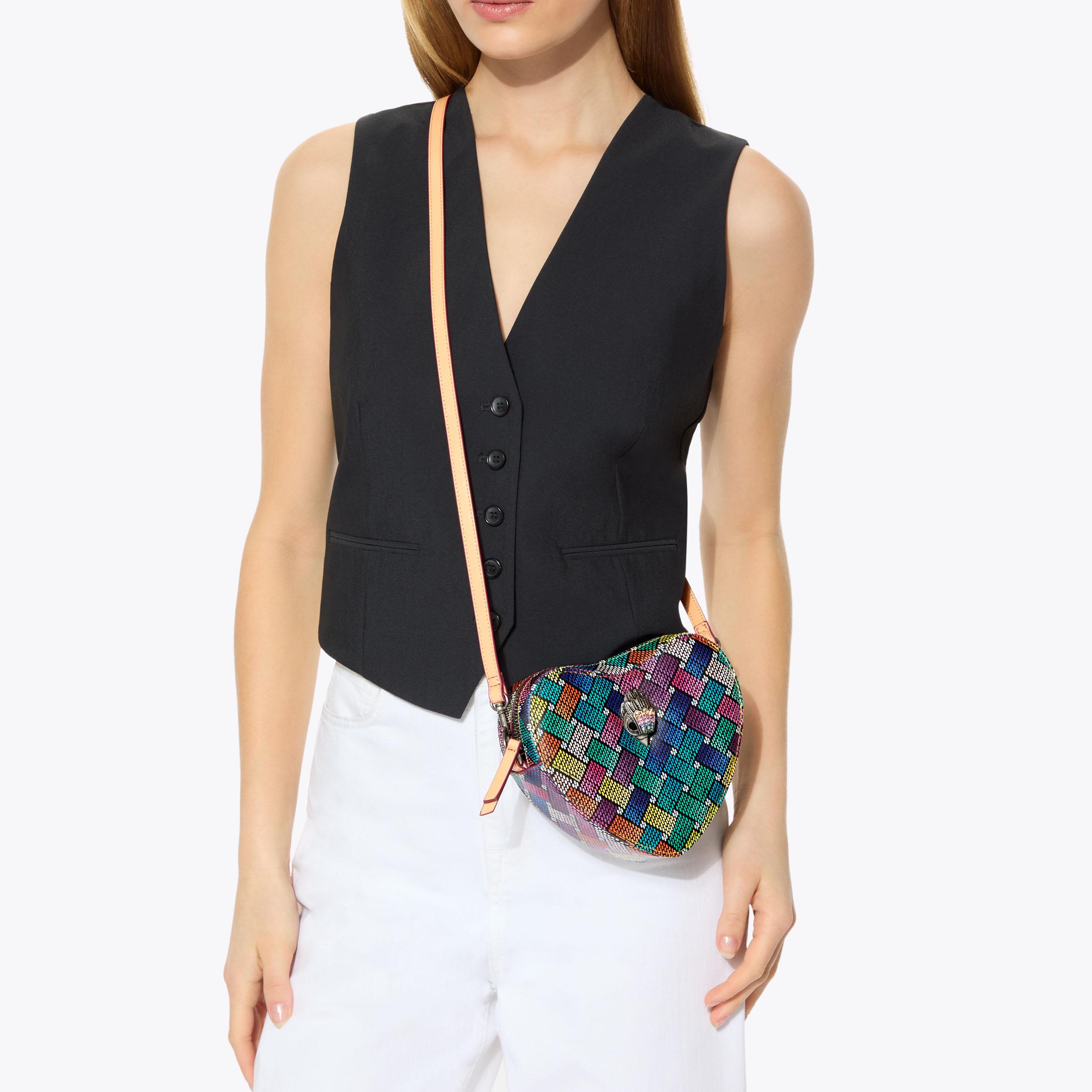 CAMDEN HEART XBODY Rainbow Canvas Monogram Purse by KURT GEIGER LONDON