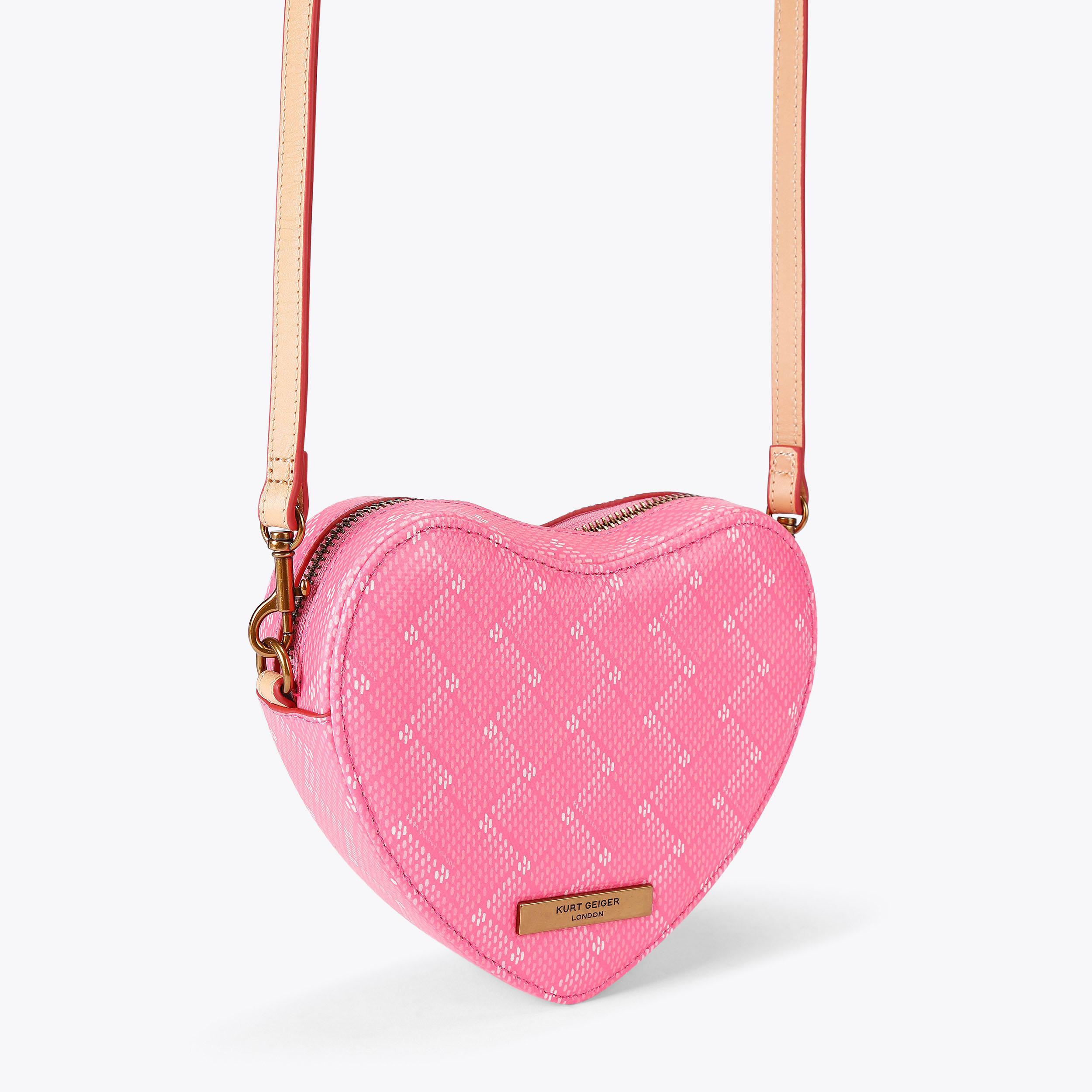 CAMDEN HEART XBODY Pink Monogram Heart Purse by KURT GEIGER