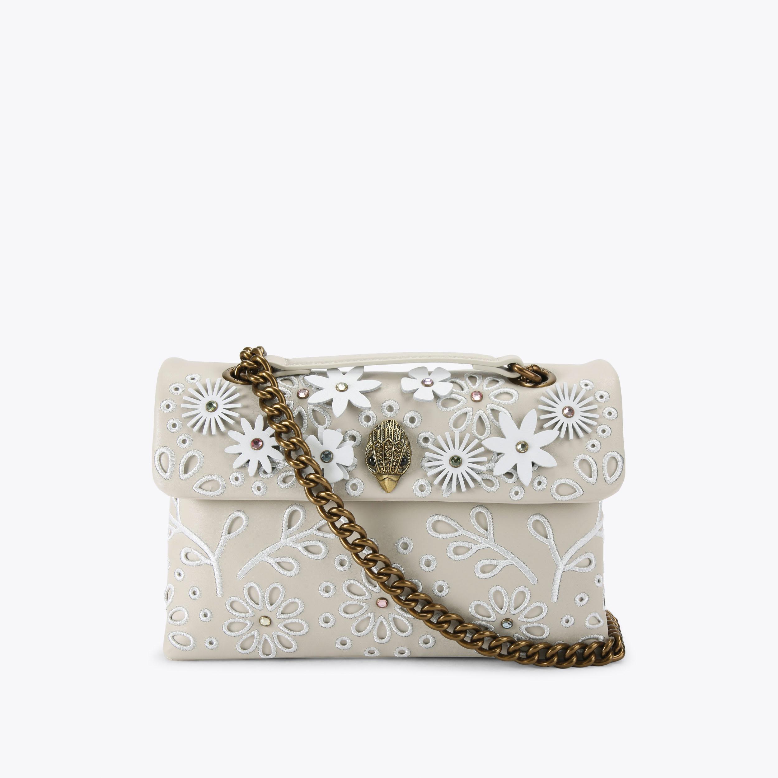 MD KENSINGTON FLOWER Bone Leather Shoulder Bag by KURT